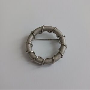 Silver Circular Pirate Brooch
